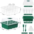 thumbnail image 2 of 10 Pack Seed Starter Tray Kit (120 Cells Total Tray) with Adjustable Humidity Dome, Plant Germination Trays, Starting Trays Mini Greenhouse for Seeds Growing, 2 of 4