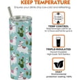thumbnail image 5 of Llama Cactus Tumbler With Lid and Straw Stainless Steel 20oz Llama Skinny Tumbler Insulated Llama Water Bottle Cactus Cup Travel Mug Llama Gifts for Women, 5 of 5