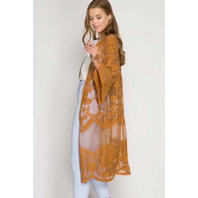 Blusa de encaje con malla bordada para vacaciones, protector solar, cárdigan, chaqueta de playa, bikini, traje de baño