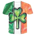 thumbnail image 1 of Waiimak T-Shirt à Manches Courtes Décontracté pour Hommes Imprimé Trèfle Col Rond, 1 of 3