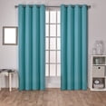 thumbnail image 1 of Par de paneles de cortina Exclusive Home, sarga satinada, 132 x 213 cm, color verde azulado, 1 of 7