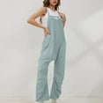 thumbnail image 2 of frariair ​Adjustable Denim-Look Jumpsuits – Moisture-Wicking Summer Casual Outfits​ Light Blue, 2 of 6