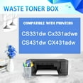 thumbnail image 2 of 20N0W00 CS331 CS431 CX331 CX431 Waste Toner Box Compatible for Lexmark CS331dw CX331adwe CS431dw CX431adw Printer, 2 of 7
