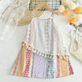 thumbnail image 5 of Edvintorg Boho Dress for Girls Cute Colorful Beach Dresses with Tassel Summer Casual Vacation Clothes Girls Dresses 2-8 Years, 5 of 7