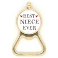 thumbnail image 1 of Best niece ever Quote Heart Beer Bottle Cap Opener Stainless Steel Key Chain, 1 of 3