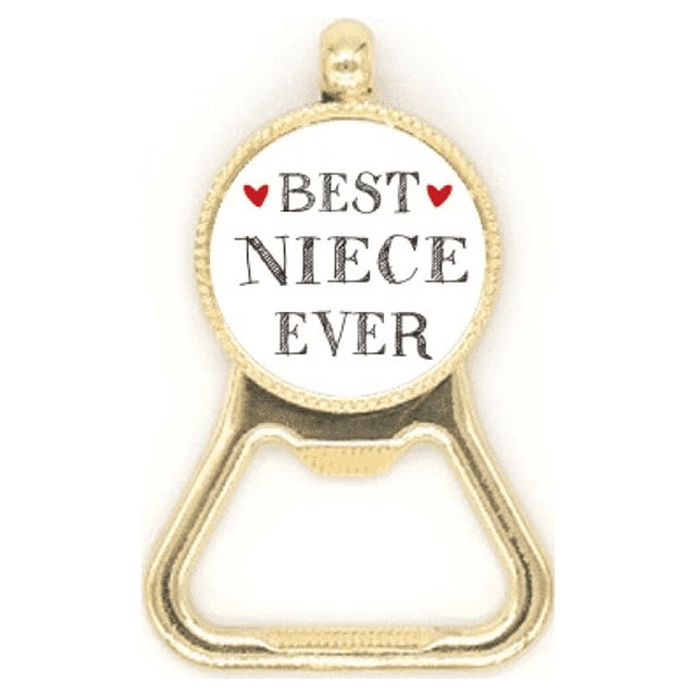 Best niece ever Quote Heart Beer Bottle Cap Opener Stainless Steel Key Chain
