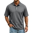 thumbnail image 3 of Men's Classic Fit Polo Shirts Short Sleeve Cotton Blend Casual Collared T Shirts, 3 of 7