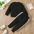 thumbnail image 4 of REgarm Toddler Girls Clothes Kids Outfits Long Sleeve Pullover Sweatshirt Tops + Pants Set Fall Winter Sweatsuits (Black,1-2 Years), 4 of 7