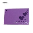 thumbnail image 4 of Goriertaly 1/2/3/5 50pcs Paper Display Guests Names In Style With Wedding Name Cards Heart Hollowed Table Namecard deep purple 1 Pc, 4 of 6