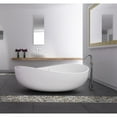 thumbnail image 2 of CastelloUSA Newport 71" Solid Surface Freestanding Soaking Bathtub in White, Gray, Black Grey, 2 of 5