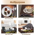 thumbnail image 6 of Coffee Mat for Countertops, Wine Farmhouse Vintage Dish Drying Mat 2 Pcs for Kitchen Coffee Bar Accessories, Coffee Maker Espresso Machine Dish Rack Hide Stain Rubber Backed 12x19In, 6 of 6