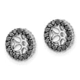 thumbnail image 2 of Auriga 14k White Gold Black Diamond Earring Jackets for Women, 2 of 3