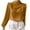 Yellow, variant on Trendsetting Women's Apparel Fashion Plus Size 2024 Women's Winter Solid Color New Elegant Shirt Long Sleeved Chiffon Semi High Neck Pullover Top