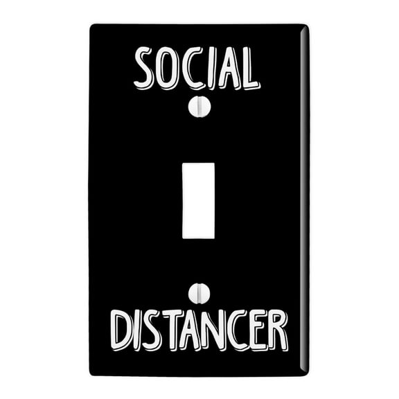 Social Distancer Plastic Wall Decor Toggle Light Switch Plate Cover