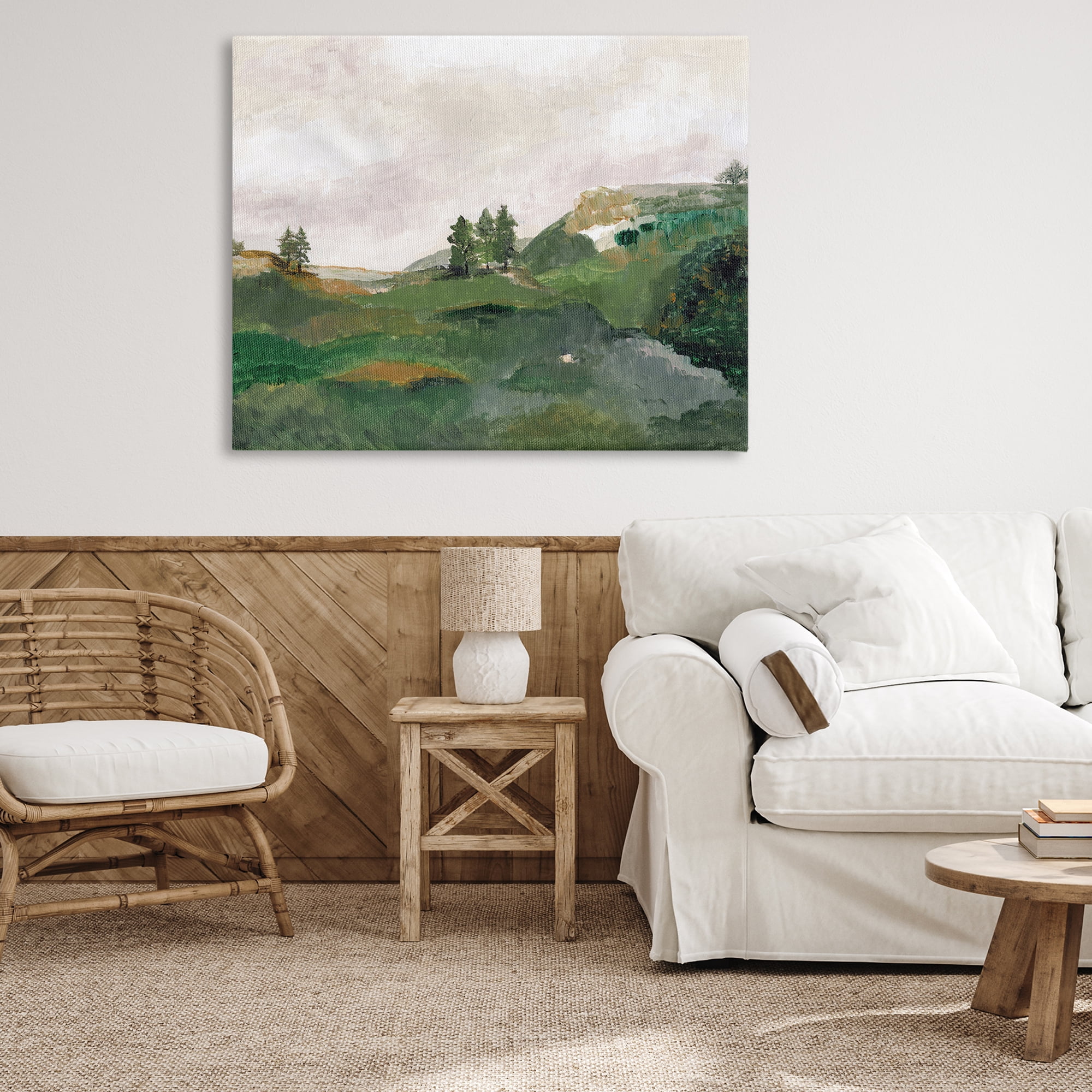 Stupell Industries View From Grandma's Window Landscape & Nature Painting Wrapped Canvas Art Print Wall Art, 48 x 36