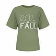 thumbnail image 4 of AOOCHASLIY Thanksgiving Day Women Tops Women's Casual Thanksgiving Print Pullover Short Sleeve T-Shirt Tops Shirt, 4 of 5