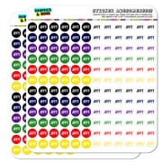 Appointment APPT Dots Planner Calendar Scrapbooking Crafting Stickers - Multi Color - Opaque