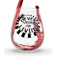 thumbnail image 3 of Never trust the living short wine glass, Beetlejuice, Stemless Wine Glass, 11.75oz, 3 of 4