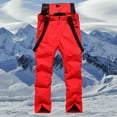 thumbnail image 2 of Rohuuque Unisex Plus Sized Ski Pants Waterproof Windproof Thermal Insulated Snowboard Trousers for Mountain Riding Red, 2 of 6