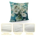 thumbnail image 4 of JEUXUS White Flowers Florals Botanical Bloosom Short Plush Pillowcase High-Quality White, 4 of 5