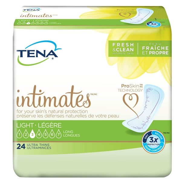 TENA Intimates Light Ultra Thin Incontinence Pads for Women, 24 Count