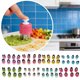 thumbnail image 1 of Prensa De Acero Inoxidable Prensa de frutas y verduras azul con moldes de mariposa para comida de bebé y galletas (8 piezas) JASKFLY, 1 of 9