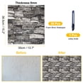 thumbnail image 2 of Paneles de pared 3D despegar y pegar, 30 piezas de papel pintado de ladrillo de espuma para dormitorio, panel de pared de piedra sintética, papel pintado autoadhesivo (ladrillo gris) Unique Bargains paneles de pared 3d, 2 of 7