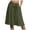 Army Green, variant on Women's A Line Pockets Skirt High Waist Flared Midi Skirts