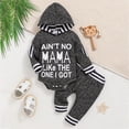 thumbnail image 2 of Dmsael Newborn Infant Baby boy Clothes Long Sleeve Letter Romper Hooded Pants Outfits Set,6-9 Months, 2 of 7