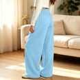 thumbnail image 6 of Girls' Winter Fleece Sweatpants Solid Color Elastic Waist Side Pockets Pleated Sports Trousers Cozy Warm Breathable Everyday Active Pants, 6 of 8