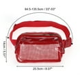 thumbnail image 2 of Unique Bargains 1 Pc Clear Style Running Waist Pack for Hiking Gym Clear Red TPU, 2 of 4