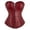 Halloween corset - Brick Red, variant on Gyujnb Women's Leather Overbust Corset Front Zipper Boned Waist Trainer Halloween Bustier Top,S