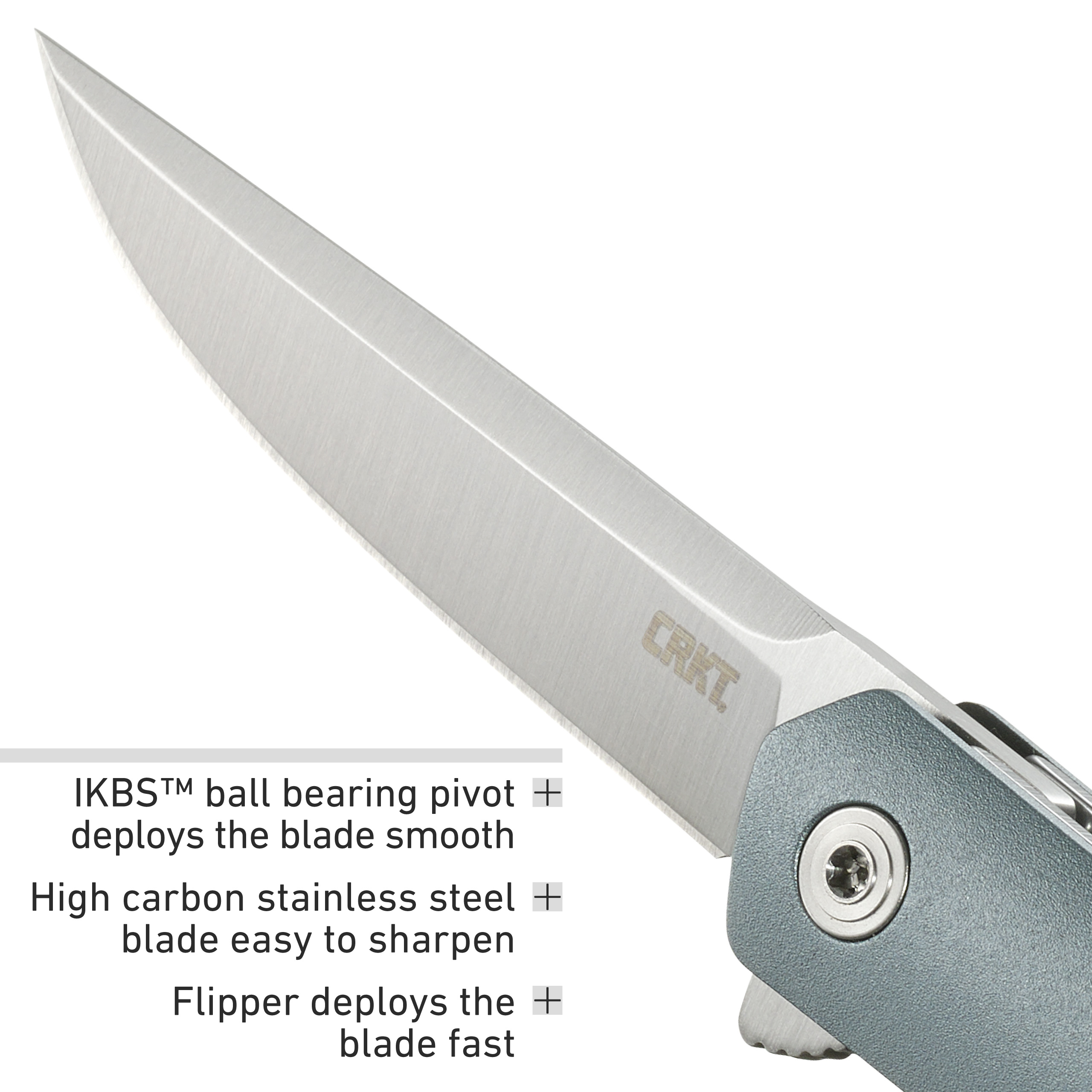 CRKT CEO Compact Everyday Carry EDC Pocket Folding Knife with Liner Lock: Stainless Steel Plain Edge Blade, Glass-Reinforced Nylon Handle, Reversible Pocket Clip, 7095