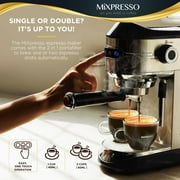 Mixpresso Professional Espresso Machine for Home 15 Bar with Milk Frother Steam Wand, Espresso Maker with Double-Cup Splitter, 1450w Fast Heating Cappuccino & Latte machine 37Oz Water Tank