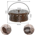 thumbnail image 2 of Mosquito Coil Holder, Heat-Resistant Metal Spiral Box with Brush for Outdoor Indoor Use, 2 of 5