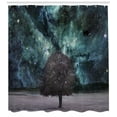 thumbnail image 3 of Ambesonne Space Shower Curtain, Nebula Galaxy Planet Tree, 69"Wx84"L, Multicolor, 3 of 3