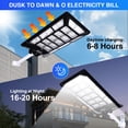 thumbnail image 2 of MUCH 10000W Solar Street Light Commercial, IP67 Waterproof Dusk to Dawn Motion Sensor Outdoor 320° Security Flood Light with Remote & Pole for Parking Lot Yard, 2 of 10