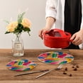 thumbnail image 6 of Graffiti Colorful Trivet Mats Set Cotton Woven Non-Slip Pot Holders Heat Resistant for Hot Pots Pans Dishes Pats, 6 of 6