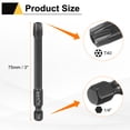 thumbnail image 2 of Uxcell 3pcs T40 Torx Screwdriver Bit 1/4" Hex Shank 75mm/3" Length S3 Steel Magnetic Tamper Proof Star 6 Point Head Hex Screw Driver Bits, Black, 2 of 7