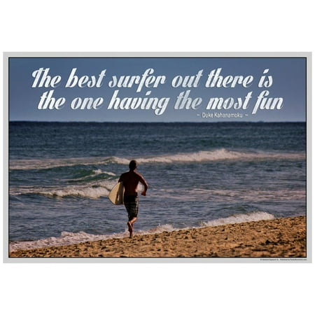 The Best Surfer Duke Kahanamoku Quote Poster - (Best Gifts For Surfers)
