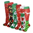 thumbnail image 2 of Ayla 6 Pairs Kids Big Girls Youth Baby Children's Novelty Design Knee High Socks, 2 of 2