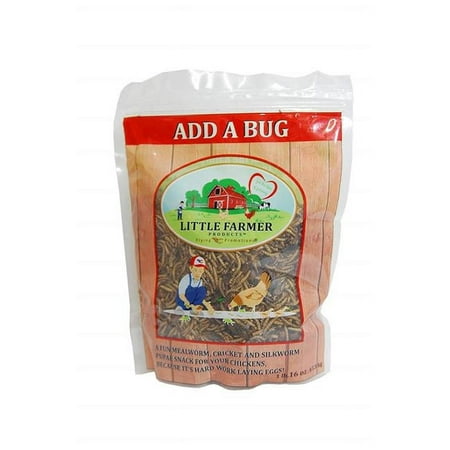 UPC: 0879476001633 | Chicken Guardian 249312 Add a Bug – Premium Poultry Mix Dried Mealworms Silkworm Pupae & Crickets