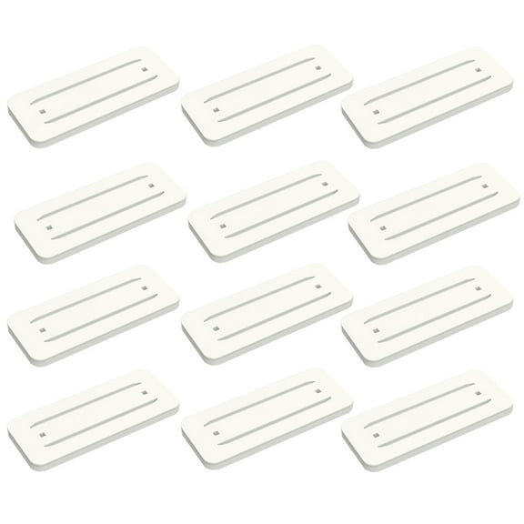 unbranded 12 Pcs Power Strip Holder Fixator with Protector Wall Plate Extension Cord Organizer White