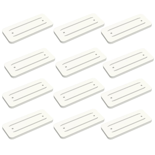 OULII 12Set Wall Mounted Plug Board Holder White Plastic Fixation for Home Use