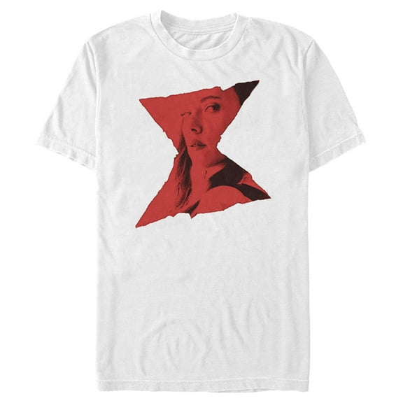 Men's Marvel Black Widow Rough Hourglass Graphic Tee White Large