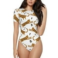 thumbnail image 2 of Picia Leopard Print Womens One Piece Swimsuits Modest Tummy Control Bathing Suits Lace Up Slimming Swim Suit-Medium, 2 of 9