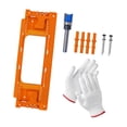 thumbnail image 4 of Kit de instalación de bisagras Accesorios para herramientas manuales Kit de montaje de puertas Ropa de carpintero Naranja, 4 of 9