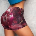 thumbnail image 4 of Balery Surreal Pink Headphones Pantalones cortos de entrenamiento estampados para mujer, sin costuras, ajustados, para gimnasio, yoga, correr, deportes, ejercicio activo, fitness.-Medium, 4 of 8