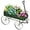Green, variant on XPOPR Wooden Wagon Planter, 24.5” x 13.5” x 24” Decorative Garden Planter w/ 2 Planting Sections, Wheels, Handle, Small Decorated Cart, Flower Planter Box for Indoor Outdoor Patio.