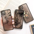 thumbnail image 2 of Funda de línea de cara abstracta para Samsung, cubierta dura mate para Galaxy A50, A12, M31, A70, A03S, A30, A20, A11, M11, Note 20, Ultra, 10 Plus, 8, 9 qiuyongming unisex, 2 of 2